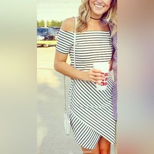 1. State striped dress size small
